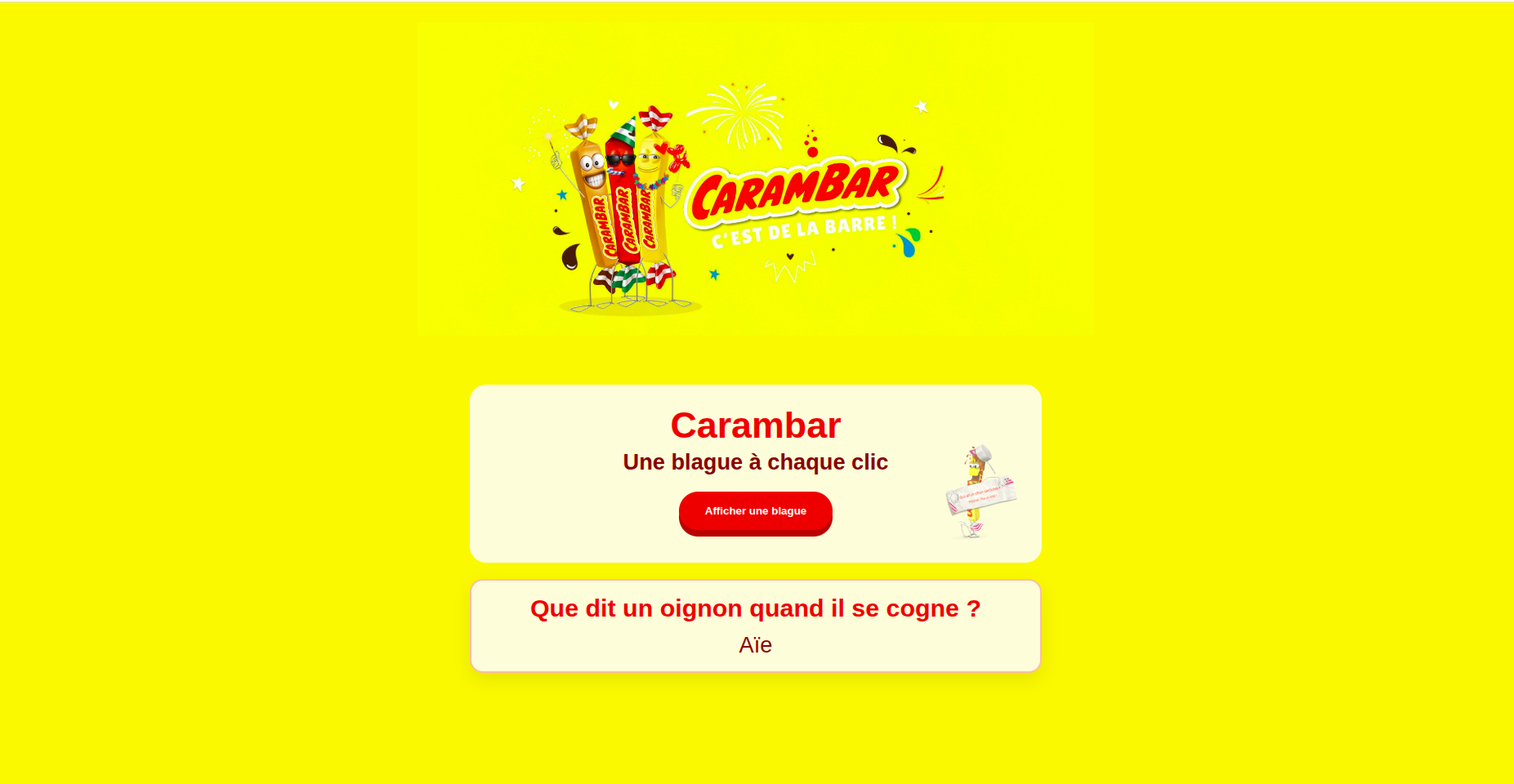 Interface desktop Carambar